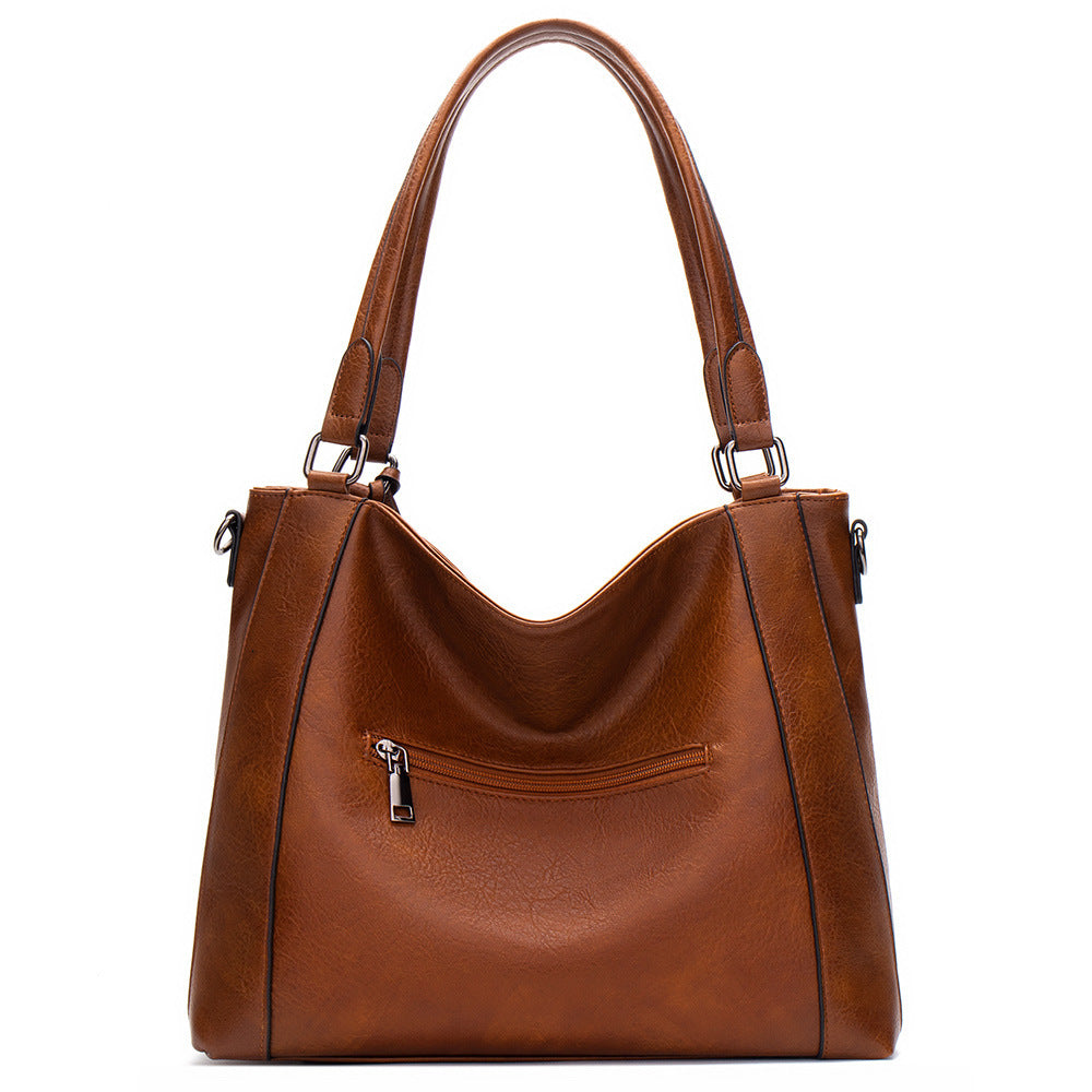 Casual Simple Women's Portable Hand-carrying Shoulder Pu Messenger Bag