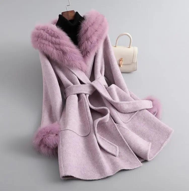 Autumn And Winter Coat Women's Sheepskin Woolen Slim Fit Made by OLYX