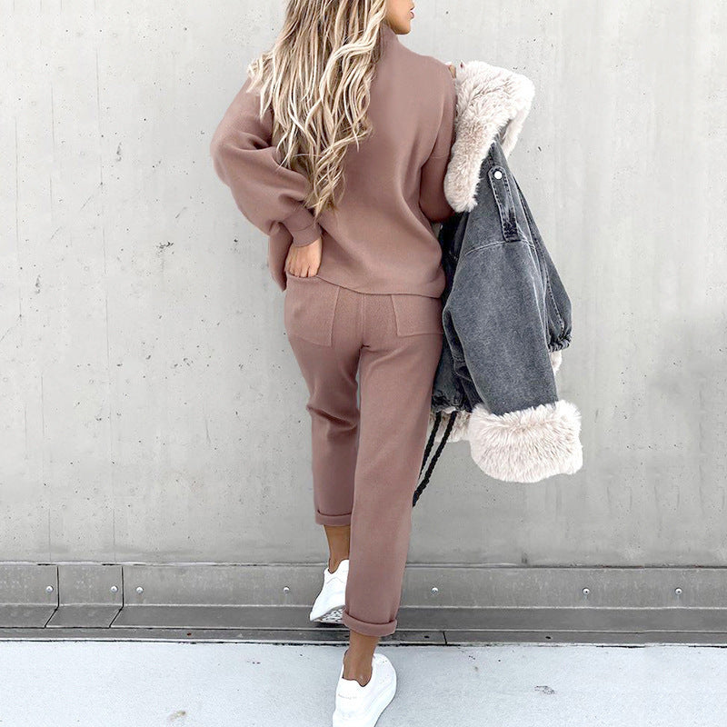 Long Sleeved Fleece Fashionable Casual Hoodie Set