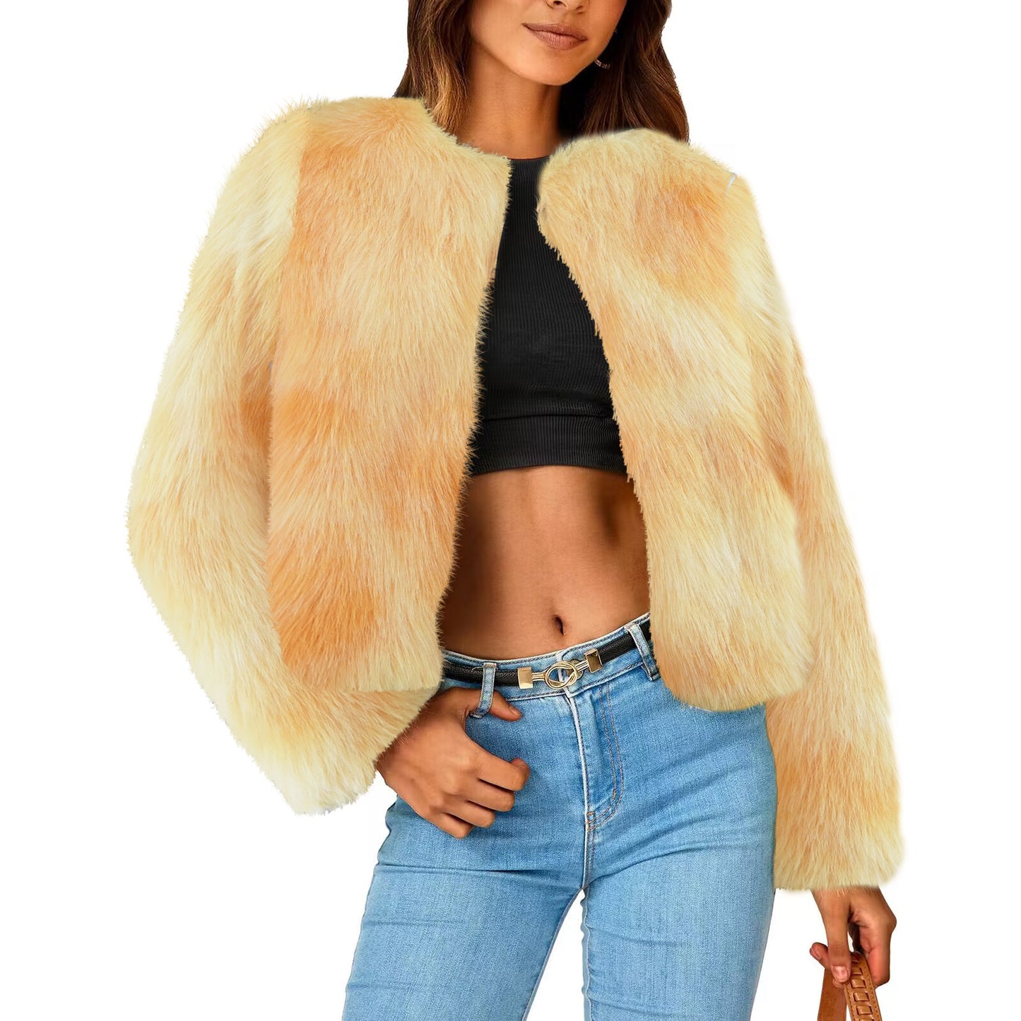 Imitation Fur Autumn And Winter New Toka Crew Neck Coat