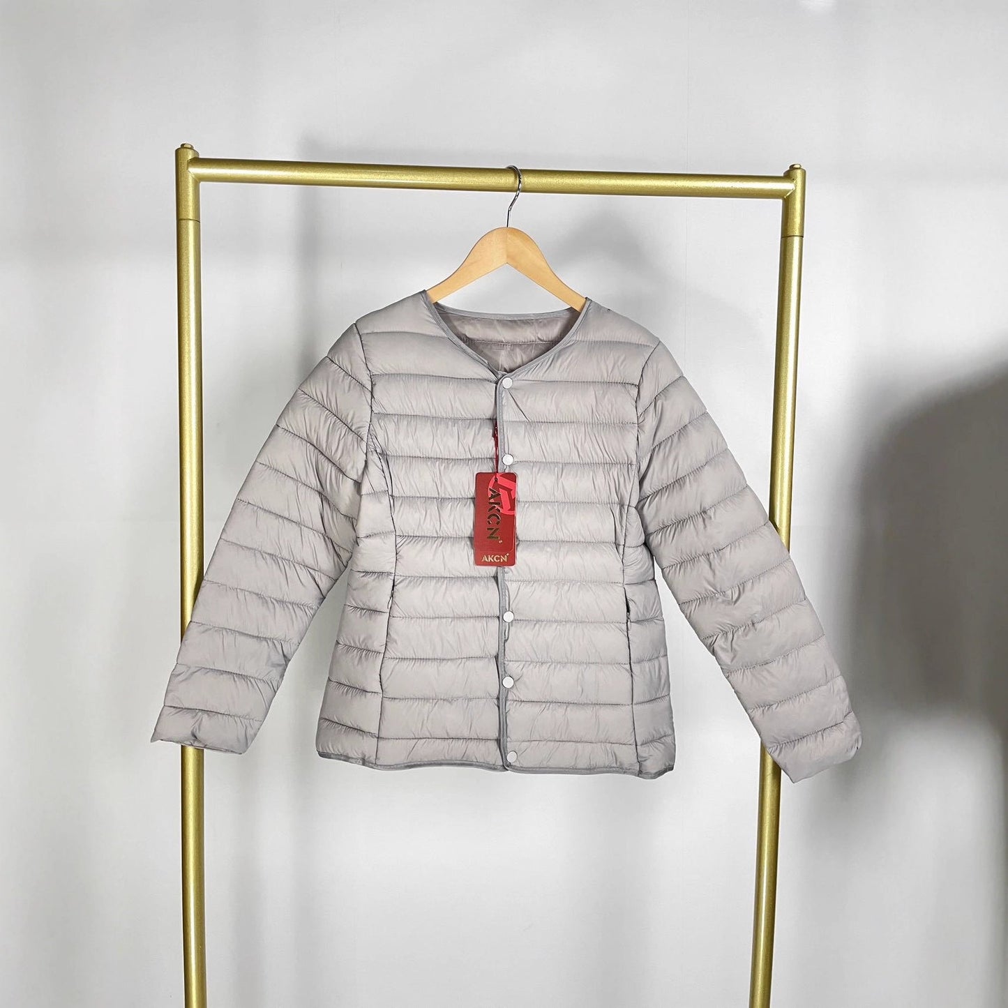 Lightweight Stand Collar Loose Design Cotton-padded Jacket