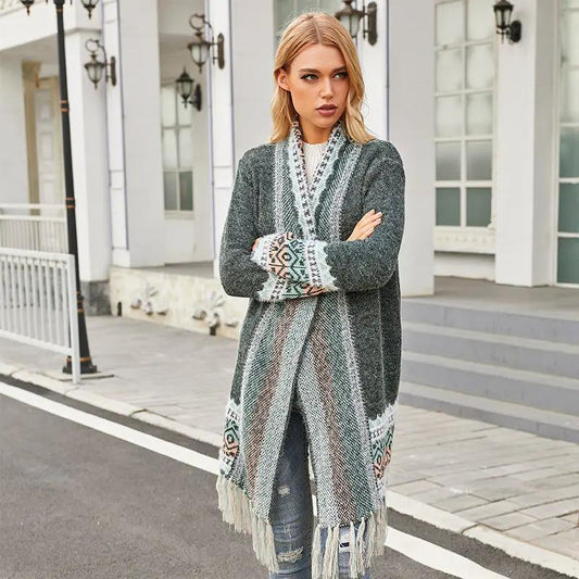 Women's Street Fashion Mid-length Loose Sweater Made by OLYX