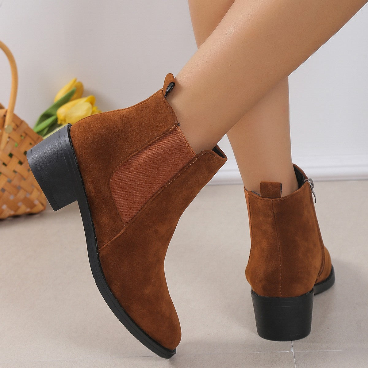 Plus Size Women's Women's Casual Boots Solid Color Wedge Snow Boots