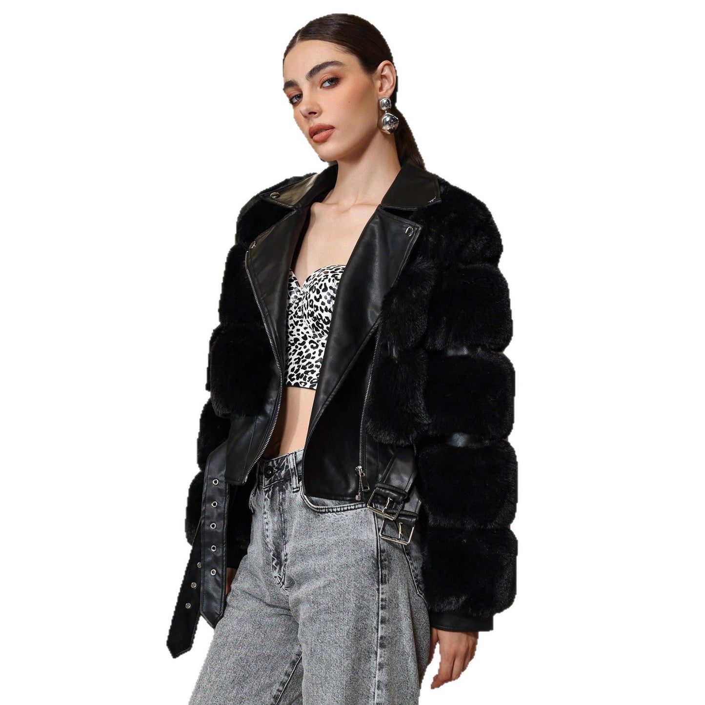 Imitation Animal Warm-keeping And Cold-proof Casual Outdoor Personality Winter Coat