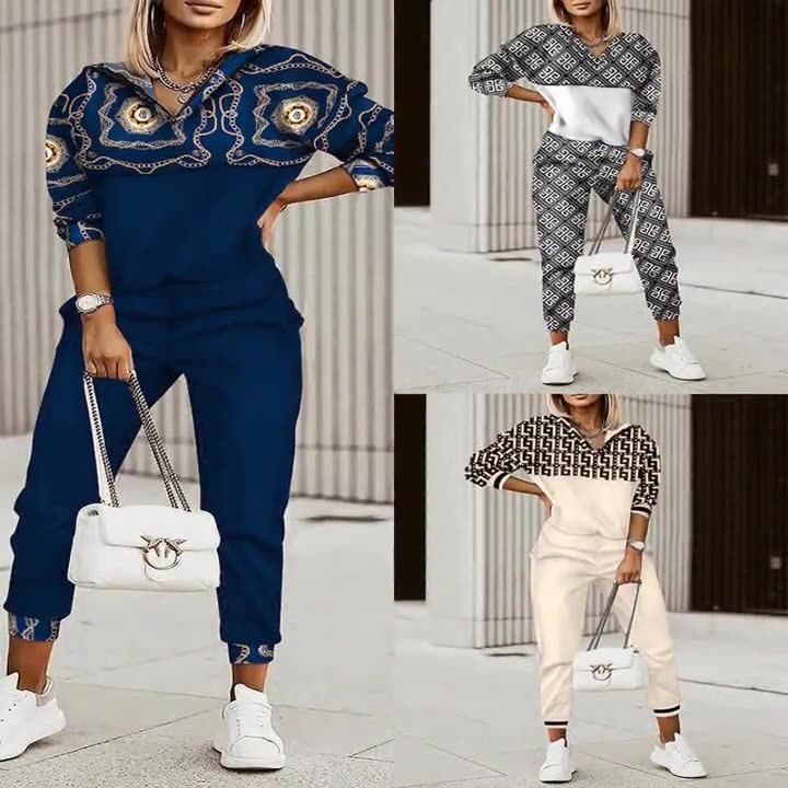 Women's Commuter Top Pants Fashion Set