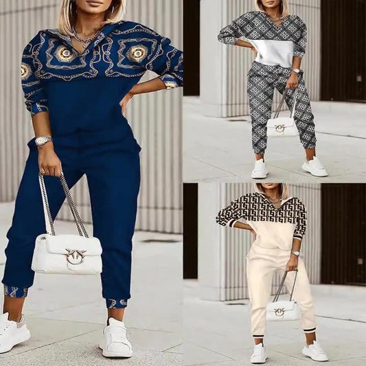 Women's Commuter Top Pants Fashion Set