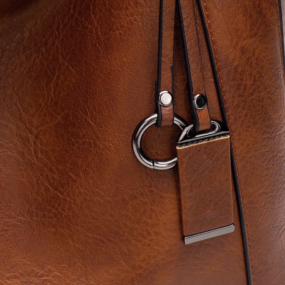 Casual Simple Women's Portable Hand-carrying Shoulder Pu Messenger Bag