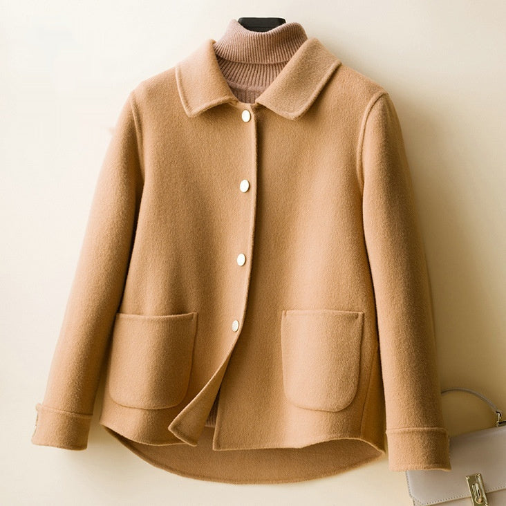 Double-sided Woolen Fallwinter Slim Wool Overcoat