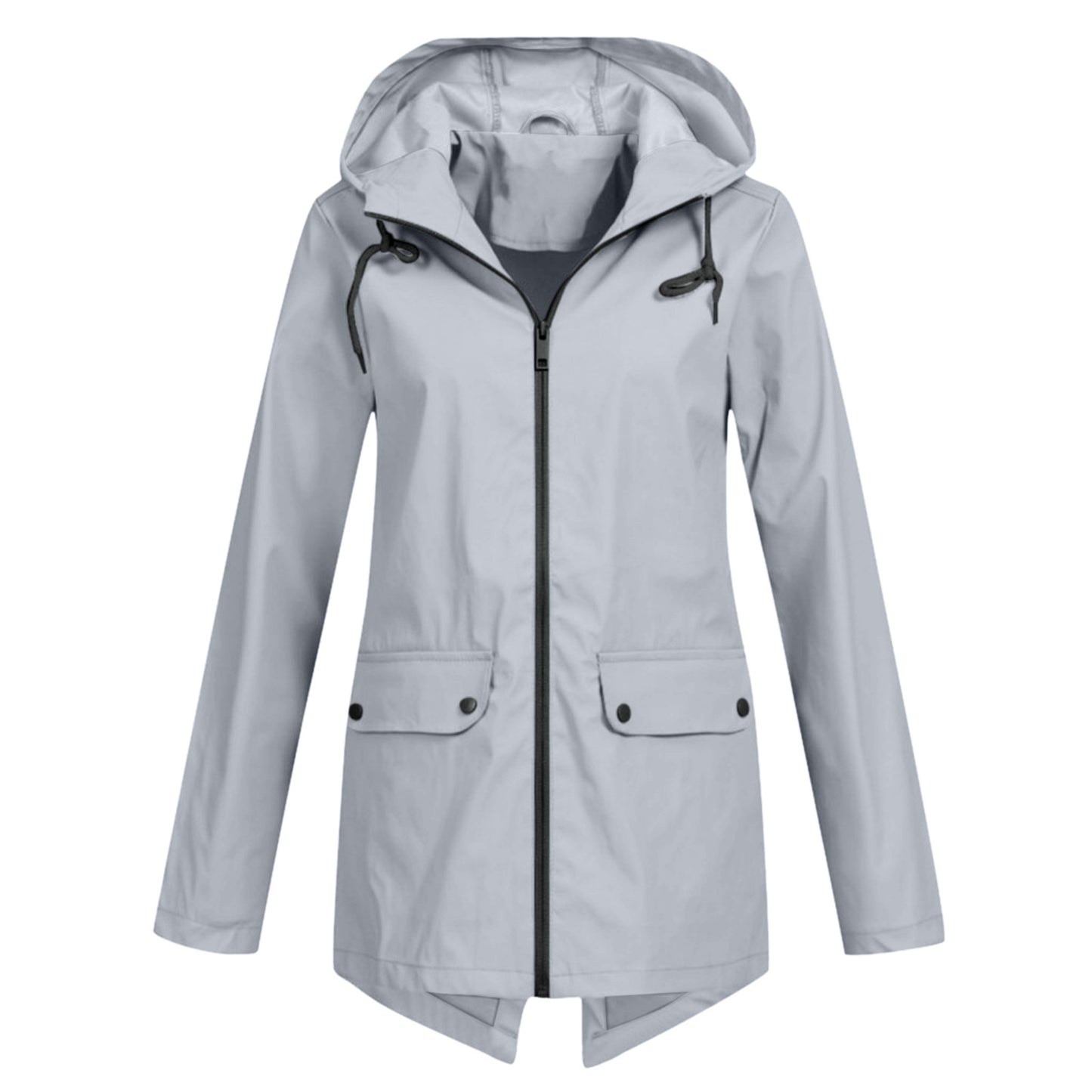 Waterproof Clothing Zipper Hooded Lightweight Outdoor Waterproof Raincoat Jacket Thin Outdoor Coat For Women