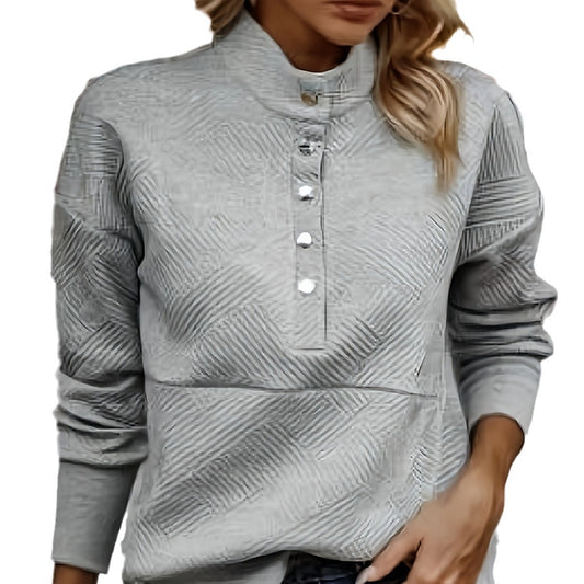 Fashionable Stylish Elegant Stand Collar Long Sleeve Sweater