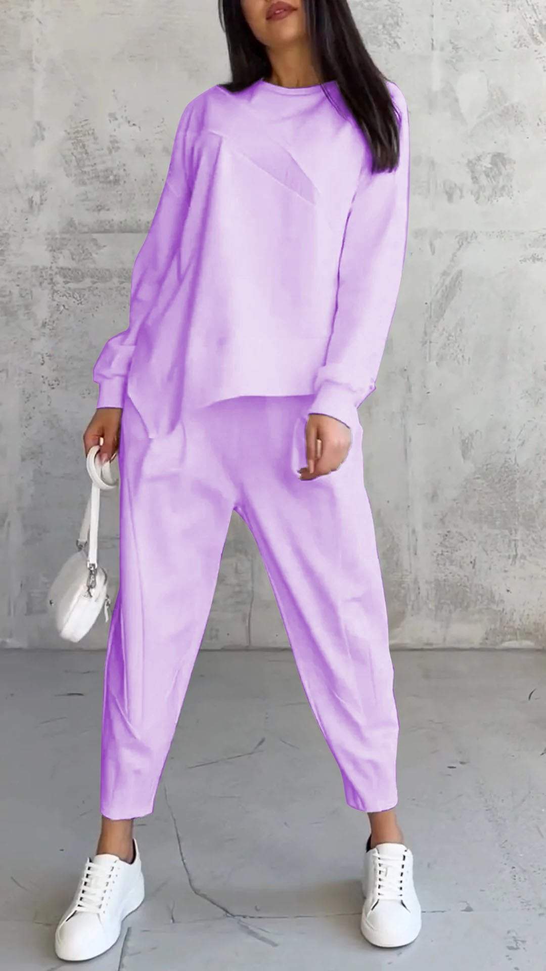 Loose Irregular Long Sleeved Hoodie Set