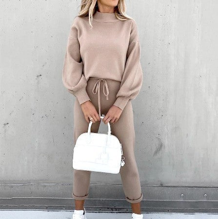 Long Sleeved Fleece Fashionable Casual Hoodie Set