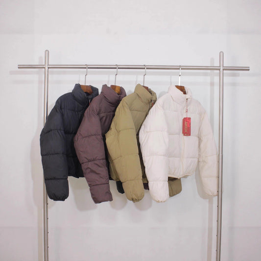 Small Stand-up Collar Downcotton-padded Jacket Women's Thickened