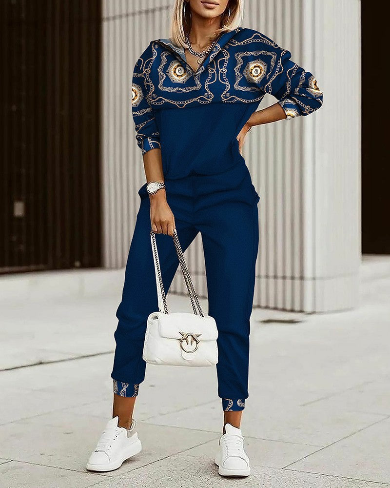 Women's Commuter Top Pants Fashion Set