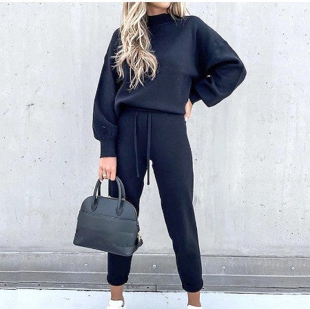 Long Sleeved Fleece Fashionable Casual Hoodie Set