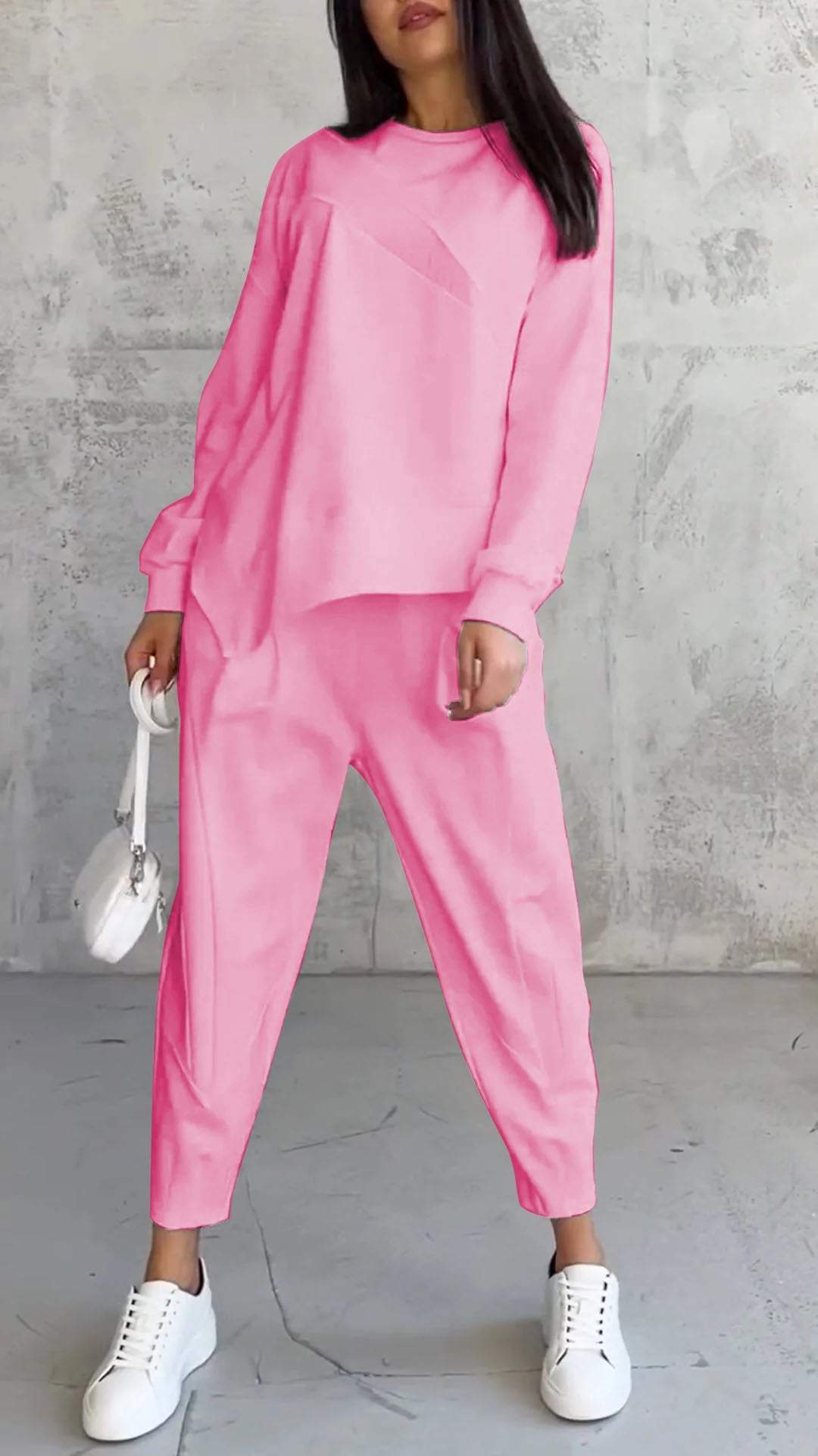 Loose Irregular Long Sleeved Hoodie Set