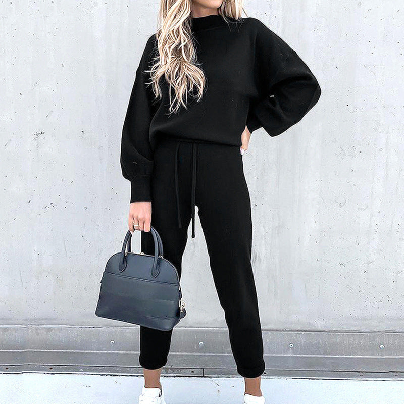 Long Sleeved Fleece Fashionable Casual Hoodie Set
